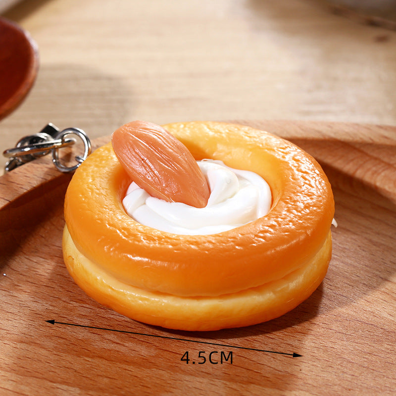 Wholesale Simulated Lace Cream Cake Keychain